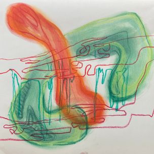 (30x30cm): mixed media on paper