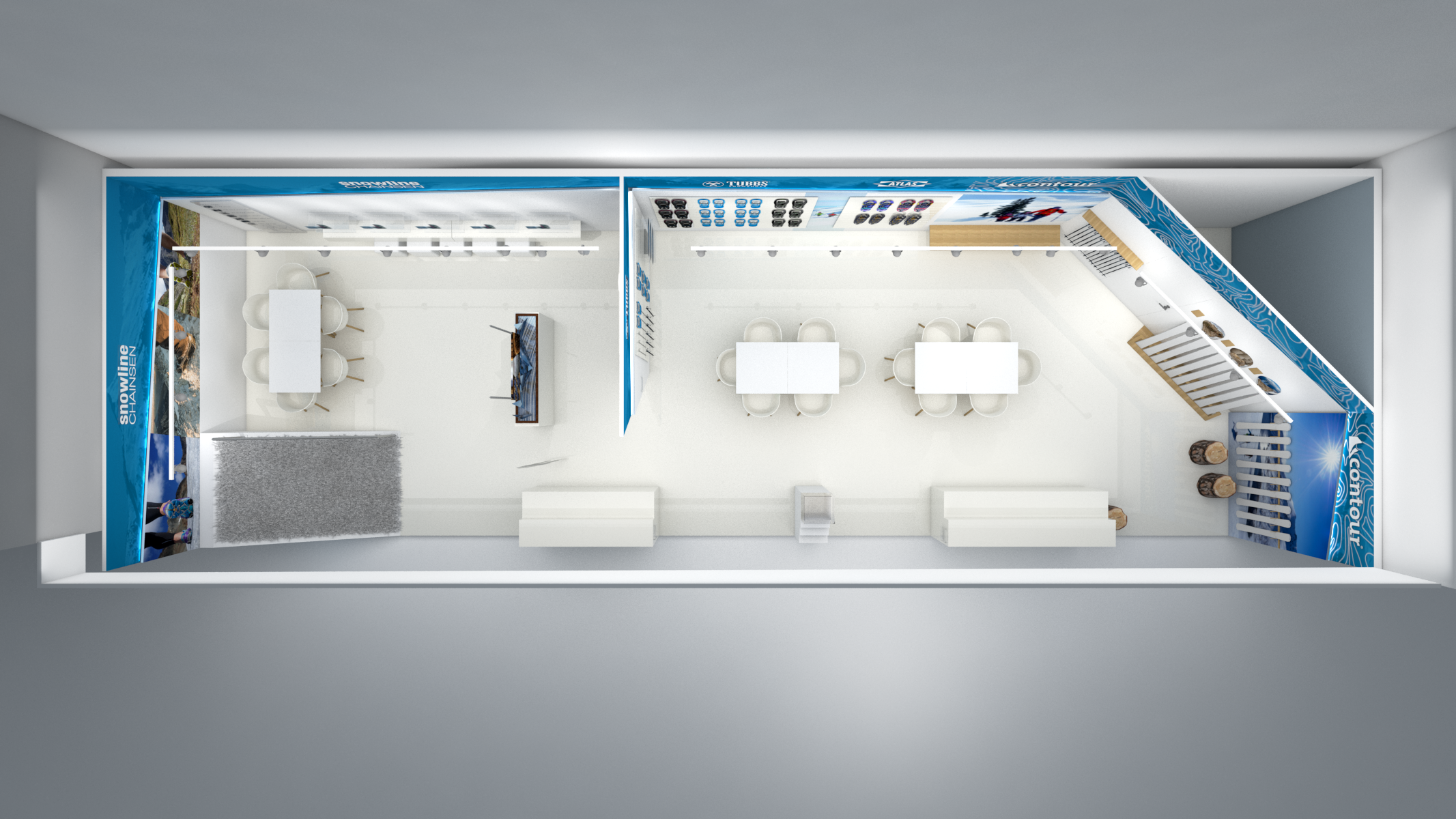 Messestand Designkonzept Marke: Kochalpin