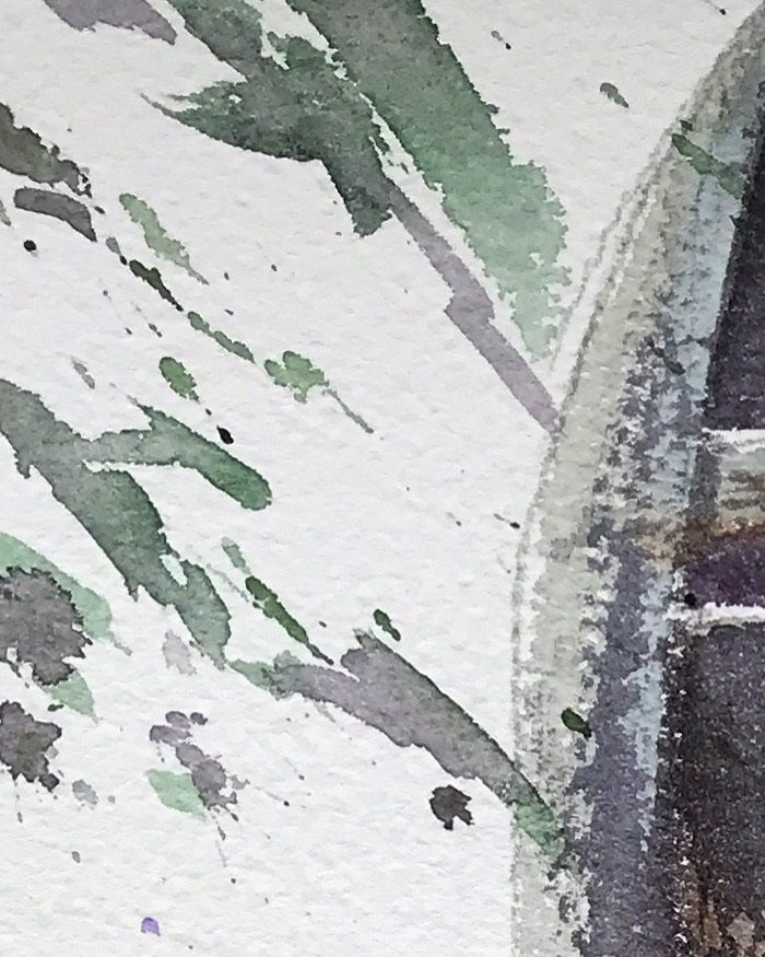 Light by the Old Door. 26x36 cm