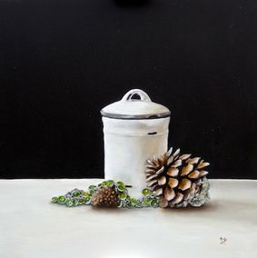 Pot with Fir Cones