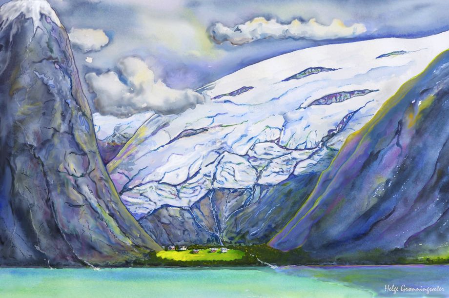 Jølster inspirert motiv - Thought motive from Jølster in Sogn and Fjordane (the Kjøsnes fjord)
