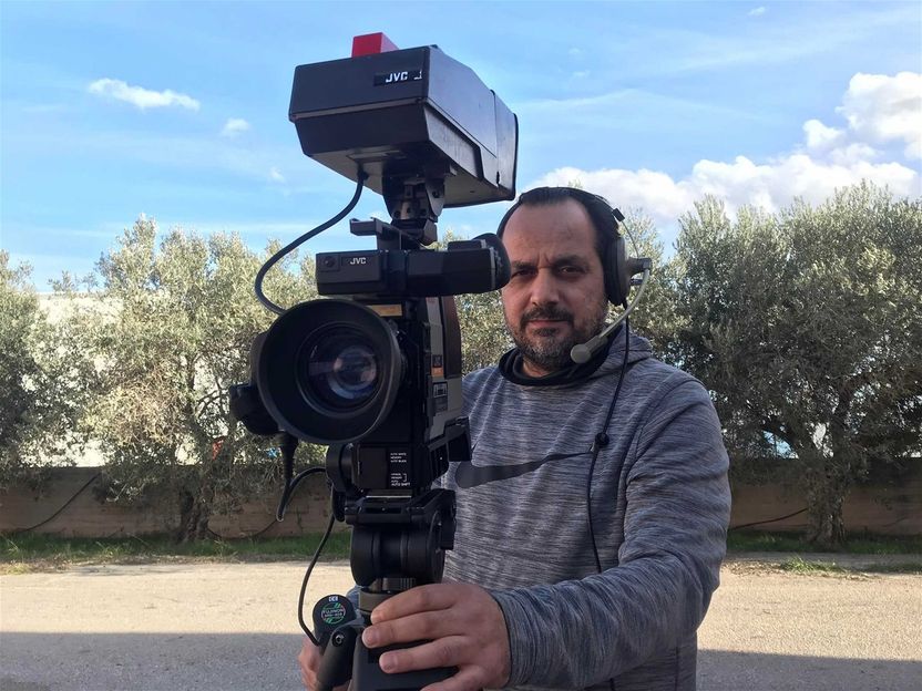 Outside vintage video production with jvc by 110 video camera