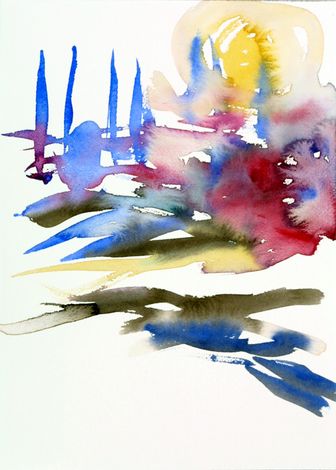 Reisbeeld Istanbul, 15 maart 2005, aquarel op papier, 2005, 36 x 26 cm