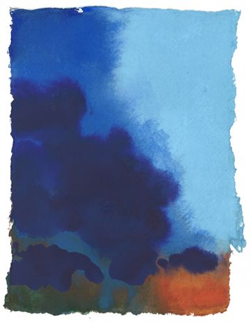 Serie: Nuages de France, No 3, 2013, aquarel, 21 x 15 cm