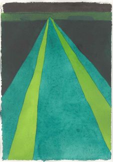 Serie: Les Grands Bâtiments, 2024, aquarel, 30 x 21 cm.