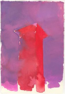 Serie: Les Grands Bâtiments, 2024, aquarel, 30 x 21 cm.