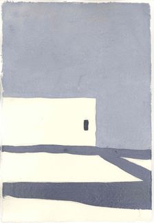 Serie: Les Grands Bâtiments, 2024, aquarel, 30 x 21 cm.