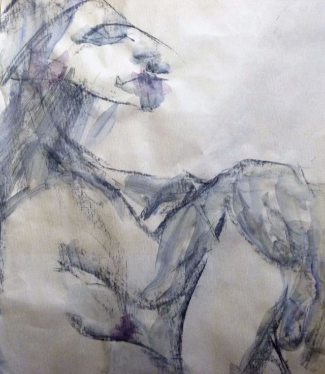 Acrylic charcoal, paper kraft
