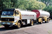 009 - Mercedes met tendemas aanhanger kent.BD-67-KS Melkunie Holland #