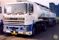 003 - DAF 95-350 ATI trekker met 3 asser tankoplegger Kent VD-12-RP ca