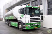 096- Scania 114L  380 kent BN-PB-16 trekker met 3 as tankoplegger W va