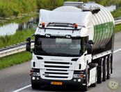 039 - RMO campina & FC Scania P420 Kent BX-ZF-31 trekker met 3 as ople