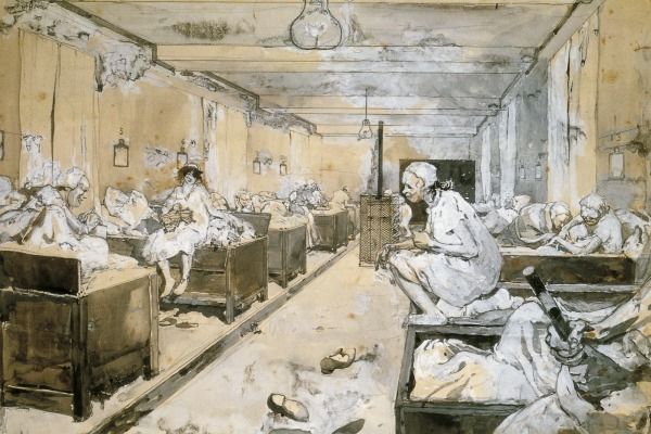 La salle des folles à la Salpétrière, Daniel Vierge, 1851-1904, , musé