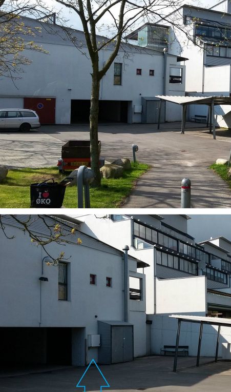 Nøgle til vand og slange kan lånes hos varmemesteren mod 150,- kr.  i depositum.