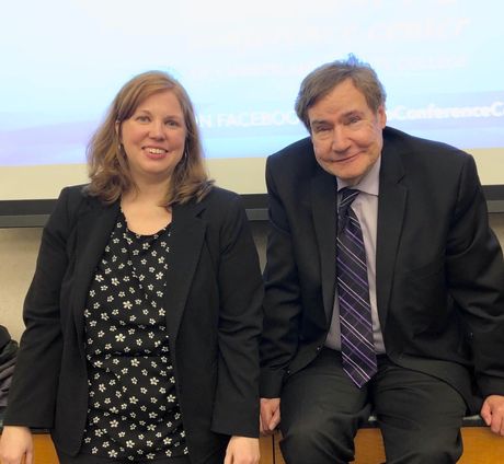 Karen Uslin with SJHC Director, Harry Furman, Esq.