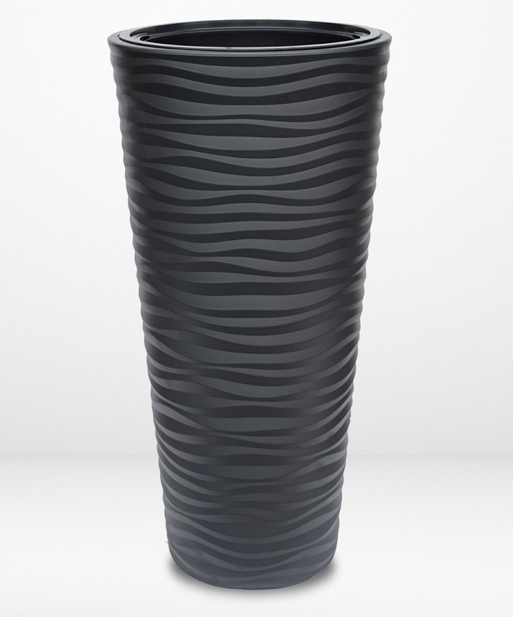 Blumenübertopf "THINIUM Slim" - Farbe: schwarz