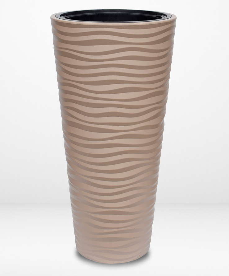 Blumenübertopf "THINIUM Slim" - Farbe: taupe