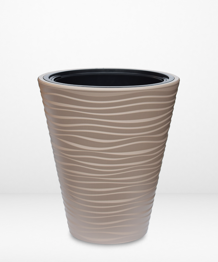 Blumenübertopf "THINIUM"  - Farbe: taupe