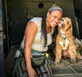 Paco mag alle dagen mee! wat een enthousiast hondje is hij!