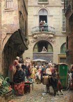 Maurice Leloir painting la derniere visite de Voltaire