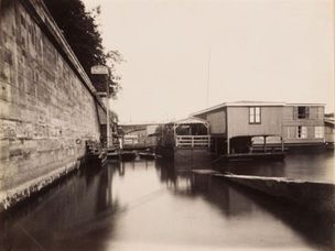 Bath pont de la Concorde Port de Solferino Atget