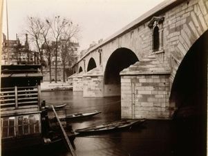 Pont-Marie view from quai de Bournon Atget