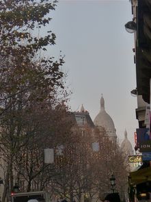 Sacre Coeur from rue des Martyrs Montmartre