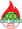 Red Flame surrounding green turtle shell, HOT TURTLE WOOD FIRED PIZZA 