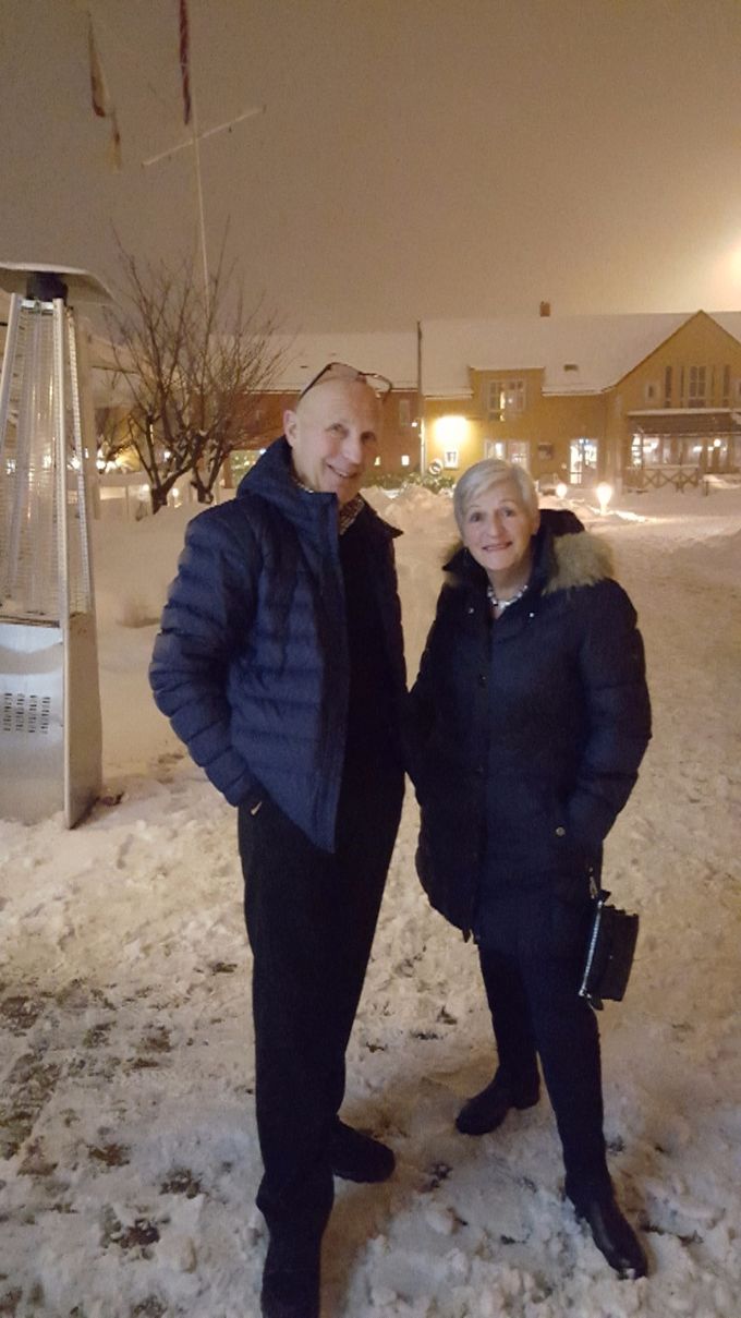 Marit og Thom Eikeland. En flott kveld i Kilden, og så en bedre middag på Pieder Ro.