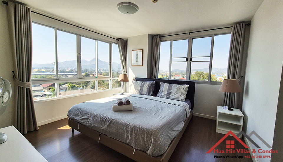 Sixth floor two bedrooms condo for rent in Baan Khun Koey Hua Hin 