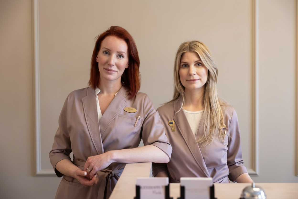 Matilda & Madelaine på Beauty spot clinic i Gävle