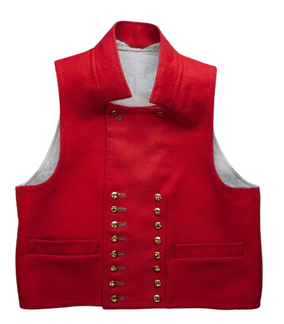 Rød vest vadmel