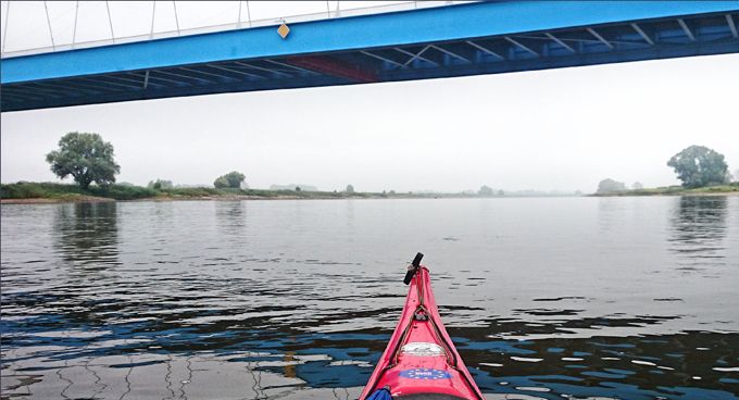 De Elbe bij Tangermünde.