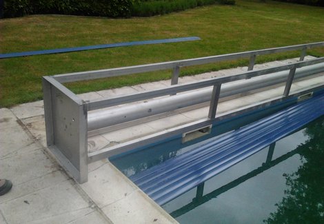 Opbouw zwembad rolluik Opbouw zwembad rolluik