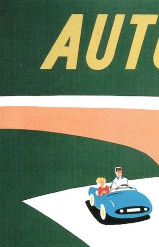 Disneyland forlystelsen Autopia i Tomorrowland .    Copyright: Walt Disney Productions