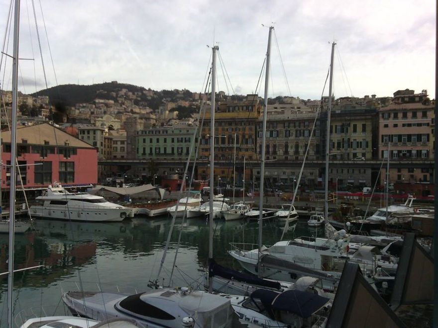 VIEW FROM HOTEL ROOM IN GENOA
