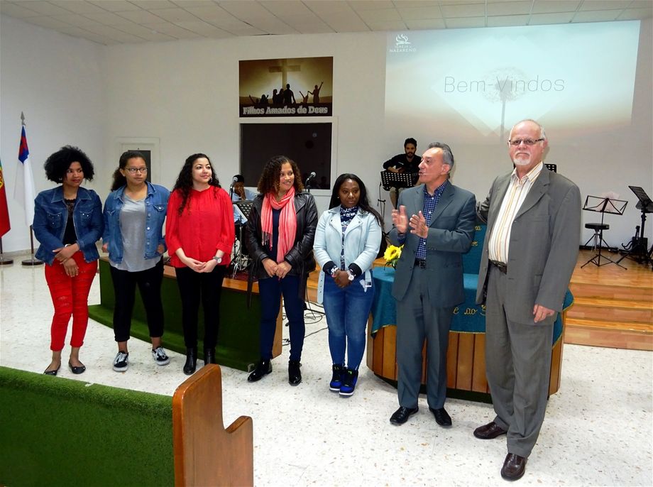 Credenciamento das alunas da 1ª Formação no Evangelismo Explosivo, 2019. O missionário Pierre Cuche, Coordenador Nacional do E.E. esteve presente, juntamente com as irmãs professoras/treinadoras, Edsânia Flor e Lídia Araújo