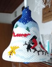 juleklokke med dompapper