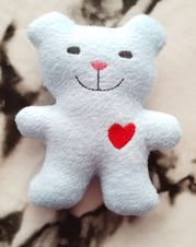 lyseblå bamse