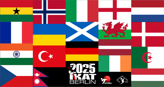 Flags of participating nations at IKAT 2025