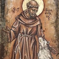 Helige Franciskus och den vita vargen