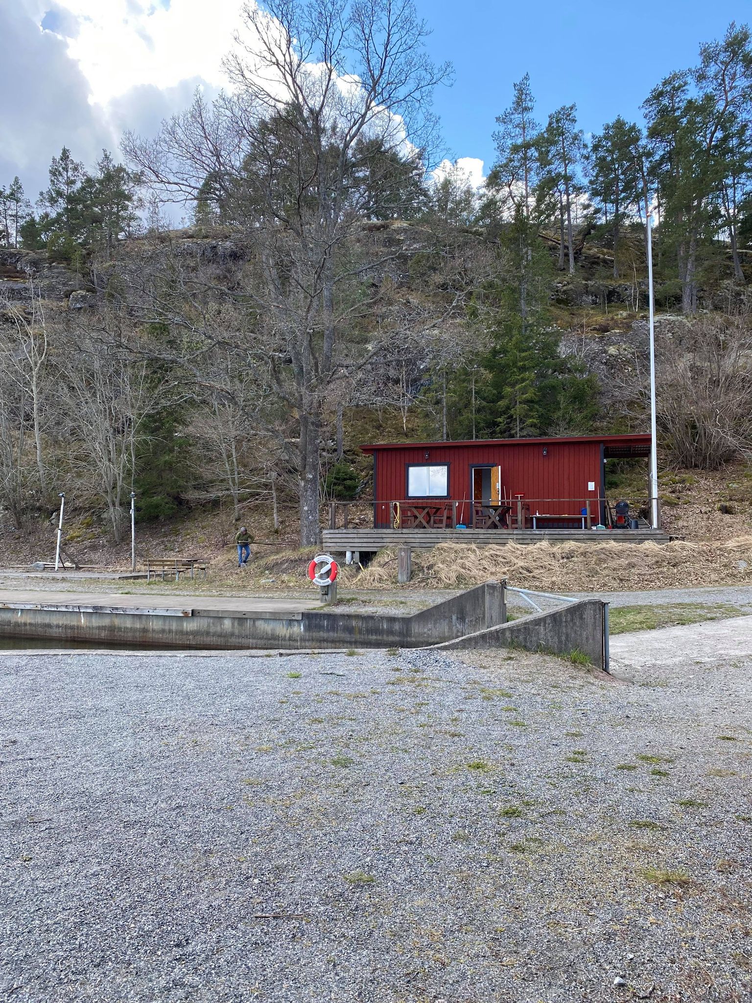 Båthuset på håll
