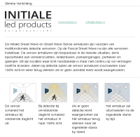 De Initiale Smart Wave en Smart Wave Sense armaturen zijn voorzien van multifunctionele detectie sensoren.