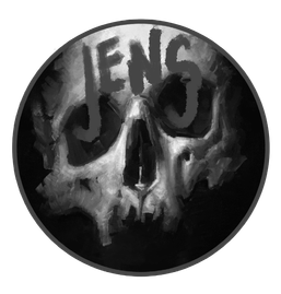 skull painting by tattoo artist Jens Inkfanatics