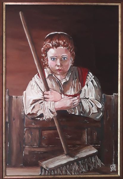 Titel; Het meisje met de bezem 