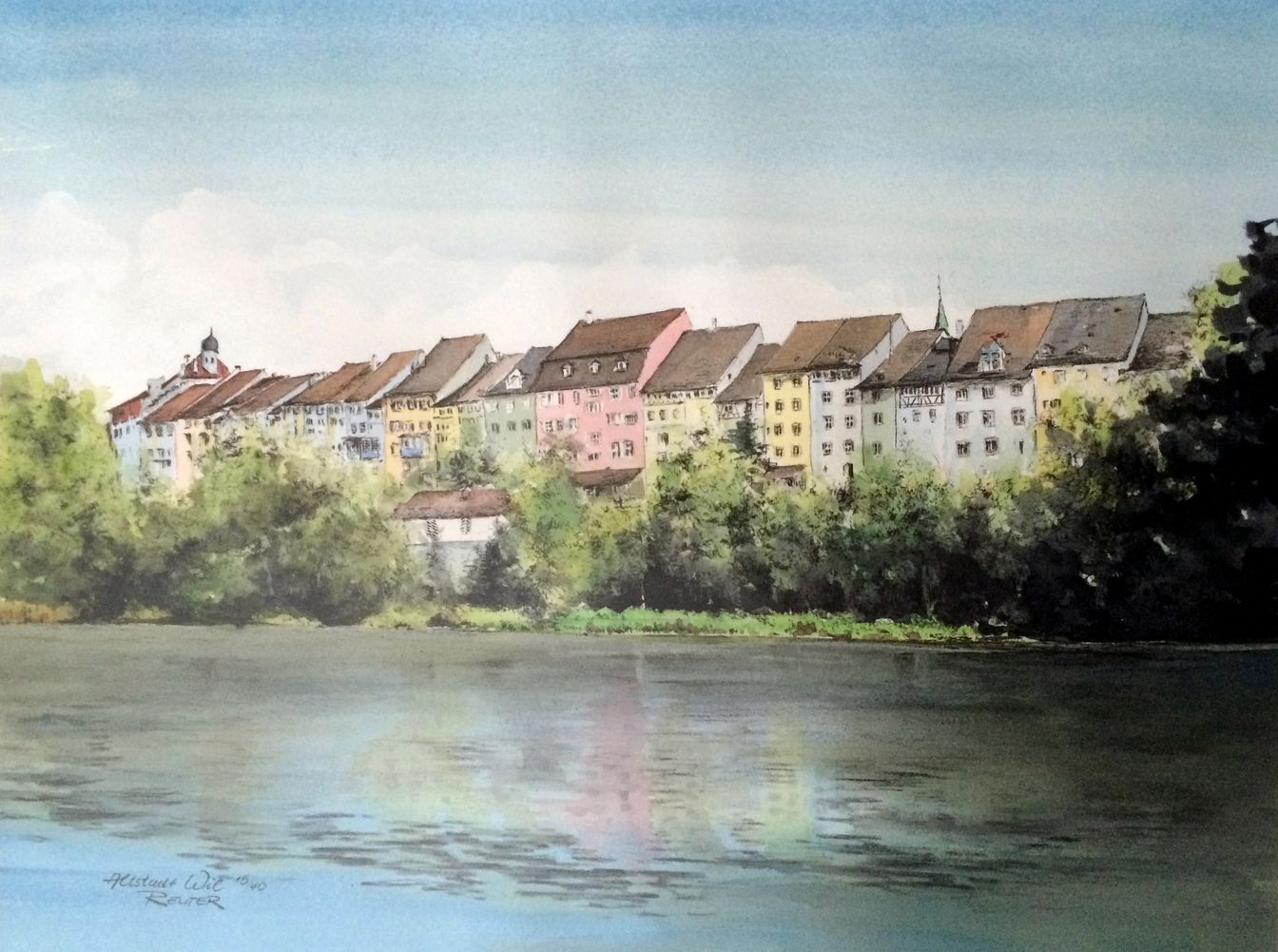 Altstadt Wil breit  /  40 x 50 cm