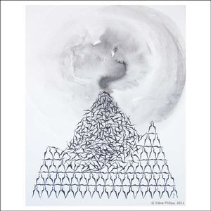 Irène Philips, Indian ink CARD GAME II, 2012