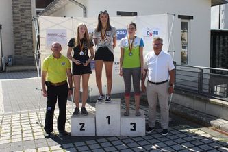 Damenpodest der EM 2018 in Bühl. Photo: Elsässer