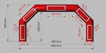dimension 6x3m avec nombreux emplacement velcroc pour publicite