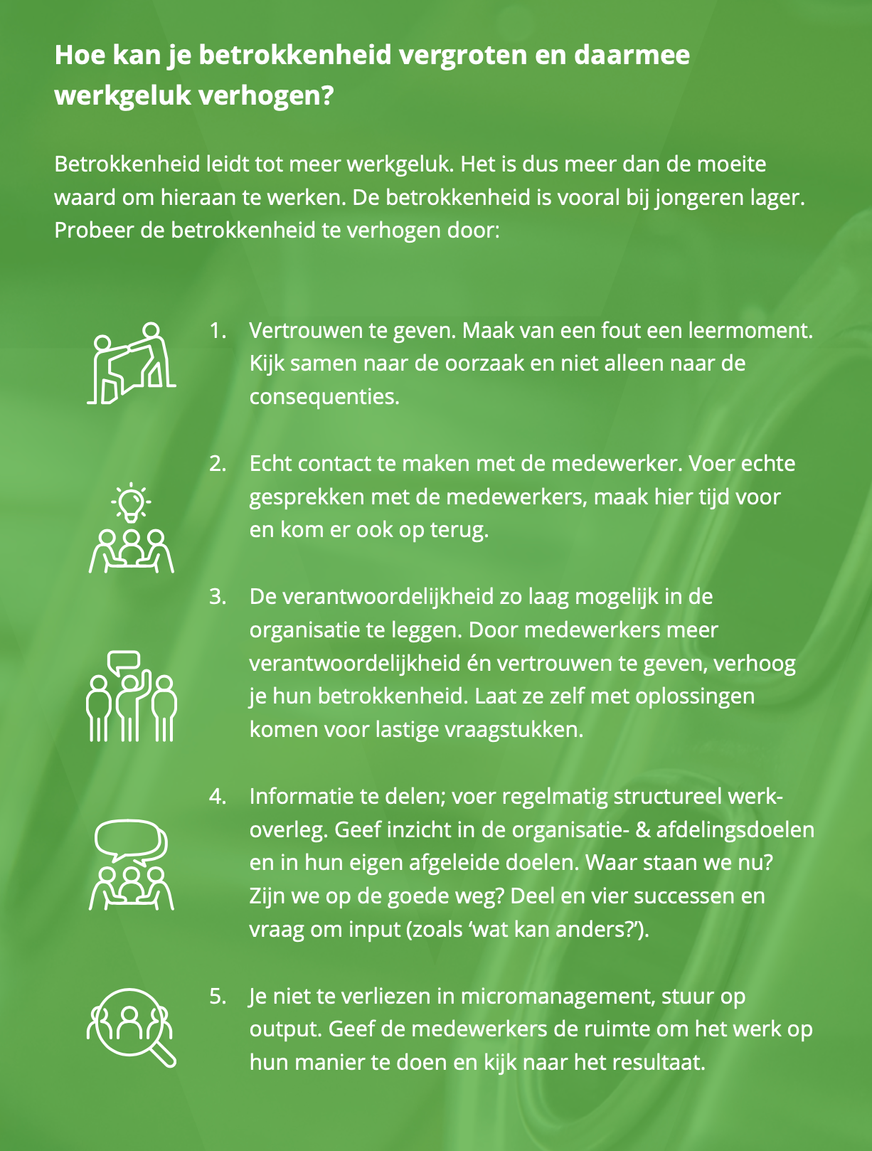 samenvatting werkgeluk betrokkenheid